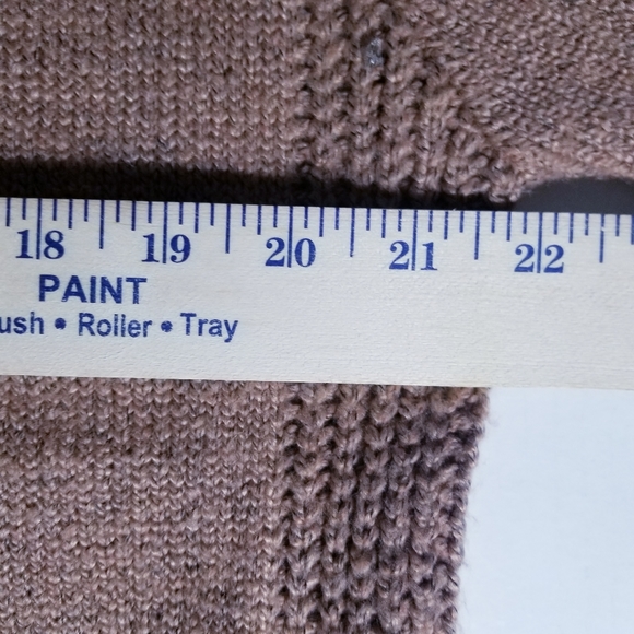 LUREN JIAODIAN LRJD BROWN WITH BLACK HEAVY SWEATER SIZE XL - Picture 8 of 10